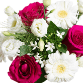 Aranjament floral “Lovely box” cu trandafiri și gerbera